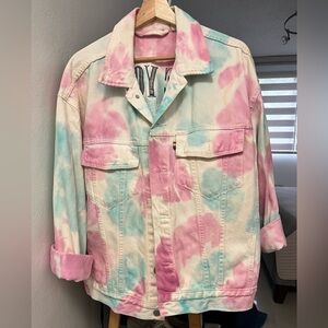 LEVI’S Tie-Dye Denim Jacket, oversize , S